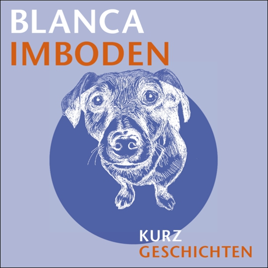Auf dem CD-Cover sieht man die weisse Zeichnung eines Hundekopfs mit Schlappohren, der nach oben schaut, auf einem blauen Kreis, darüber der Name Blanca Imboden.