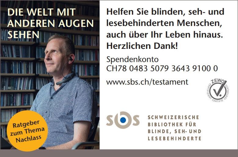 SBS-Inserat Nachlass